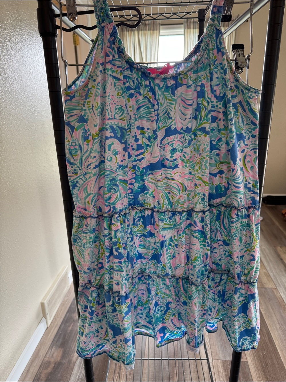Womans' Blue and Pink Patterned Sundress
